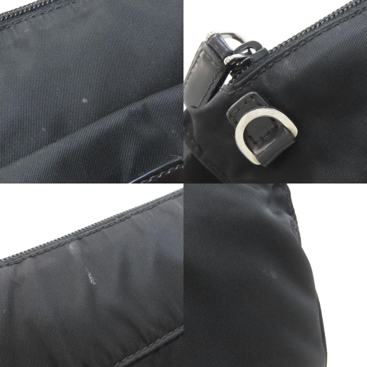 Prada logo hardware body bag made of nylon material for women [Used] [PRADA] 8