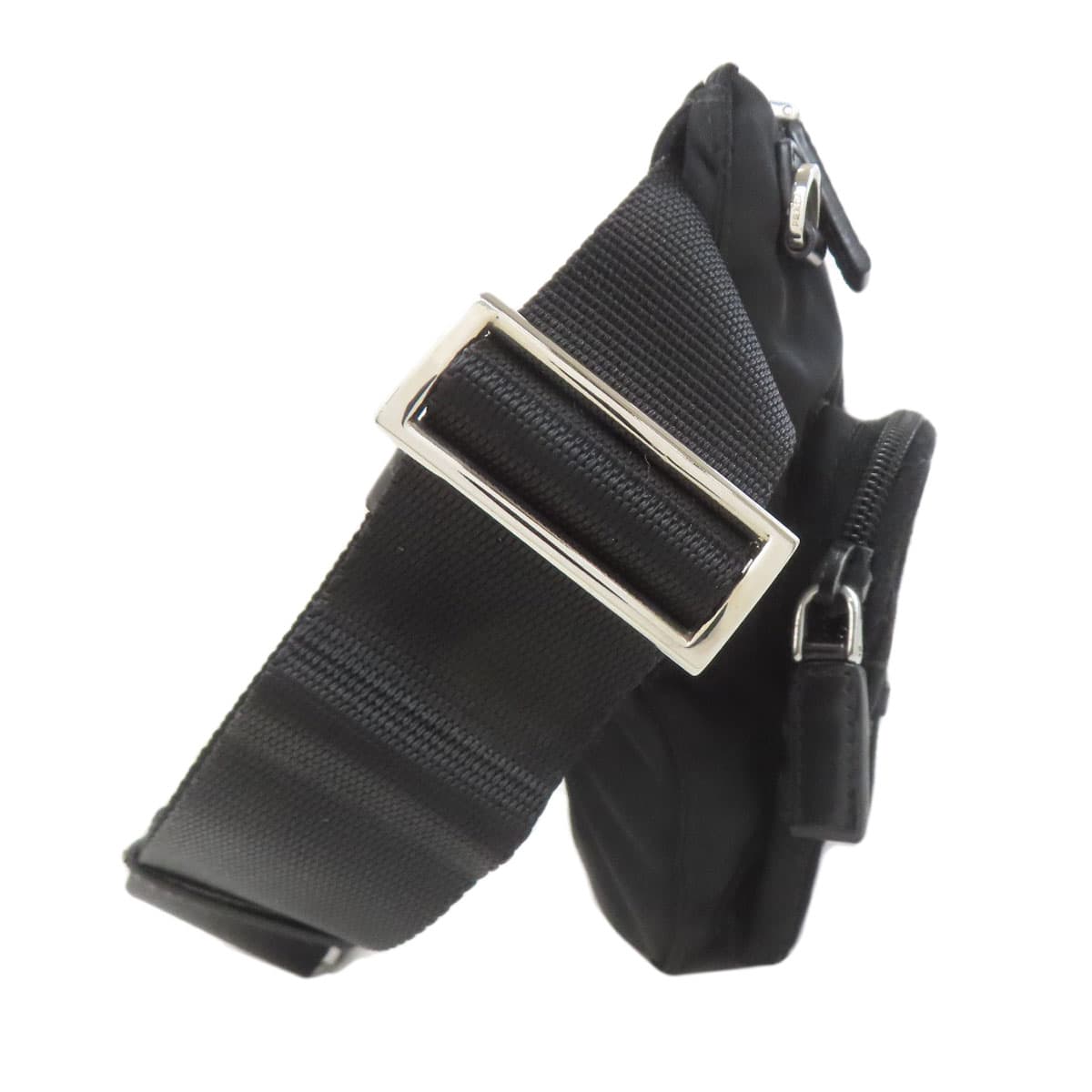 Prada logo hardware body bag made of nylon material for women [Used] [PRADA] 3