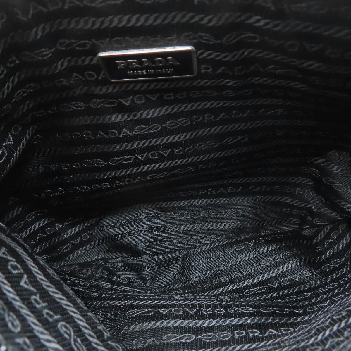 Prada logo hardware body bag made of nylon material for women [Used] [PRADA] 5