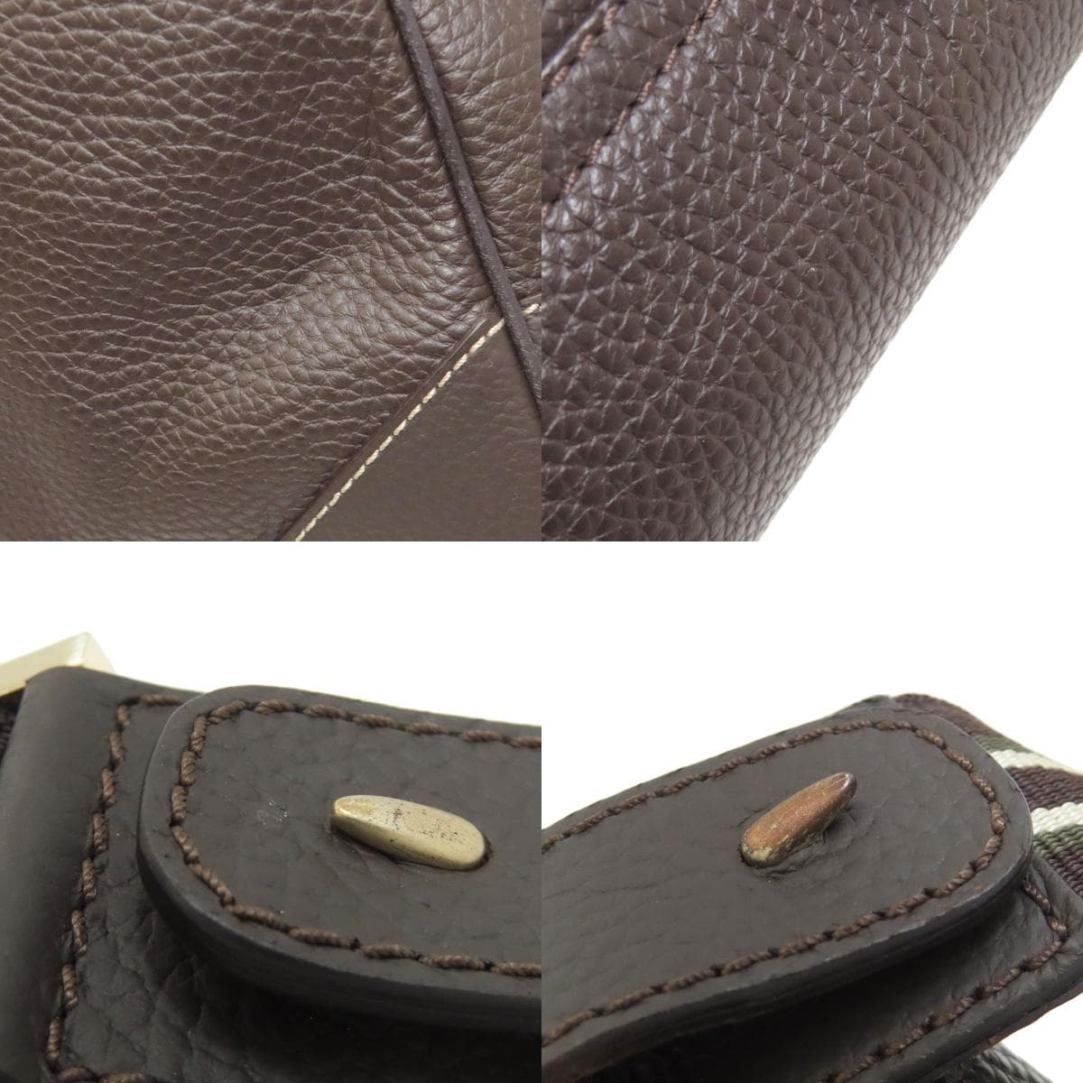 Dunhill Logo Shoulder Bag Leather Women's [Used] [Dunhill] 8