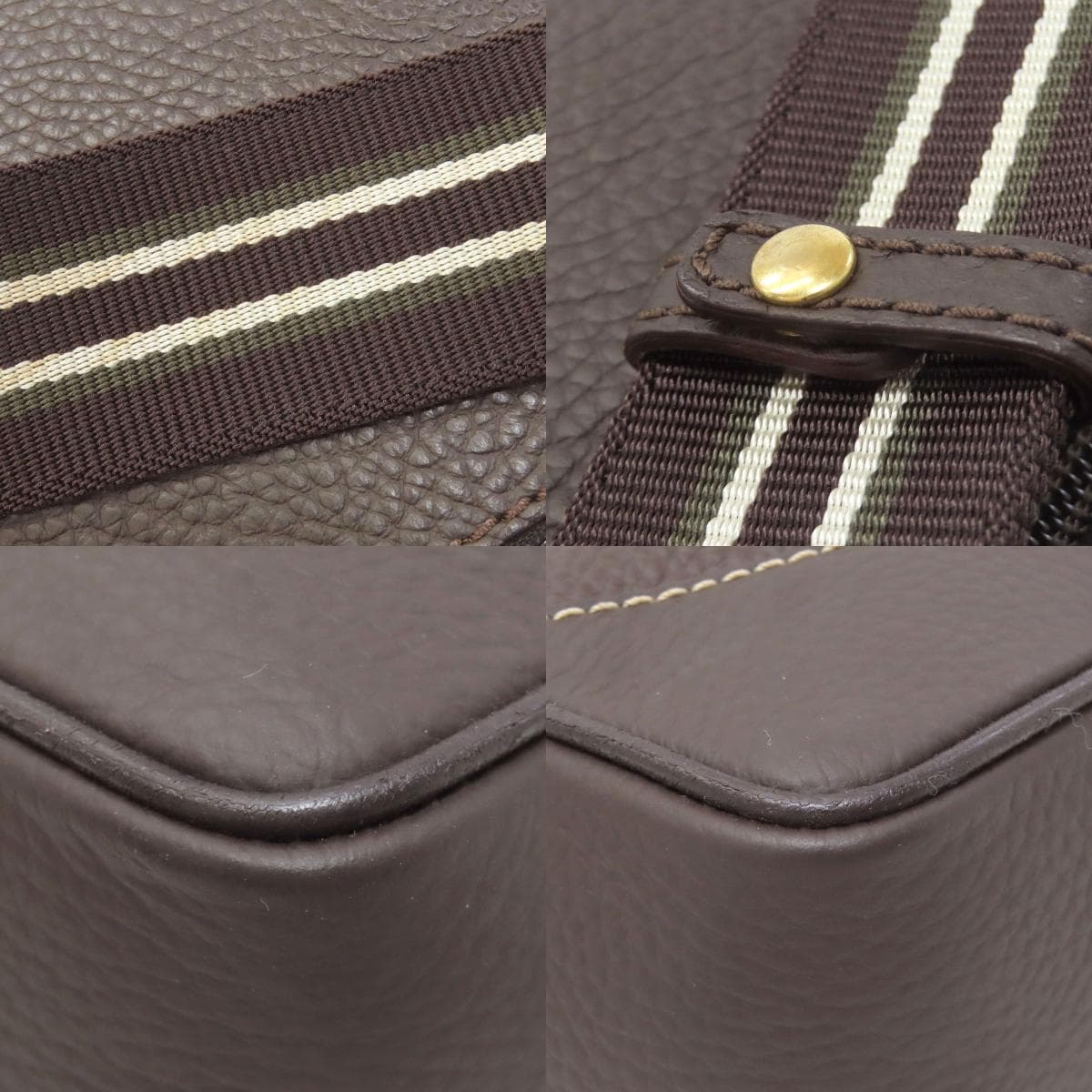 Dunhill Logo Shoulder Bag Leather Women's [Used] [Dunhill] 9