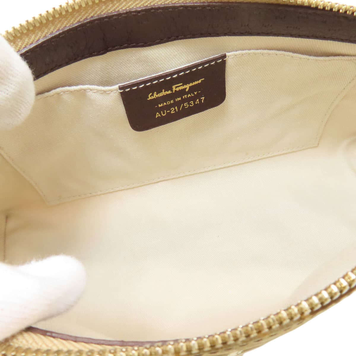 Salvatore Ferragamo One Shoulder Animal Motif Handbag Nylon Material Ladies [Used] [Salvatore Ferragamo] 5