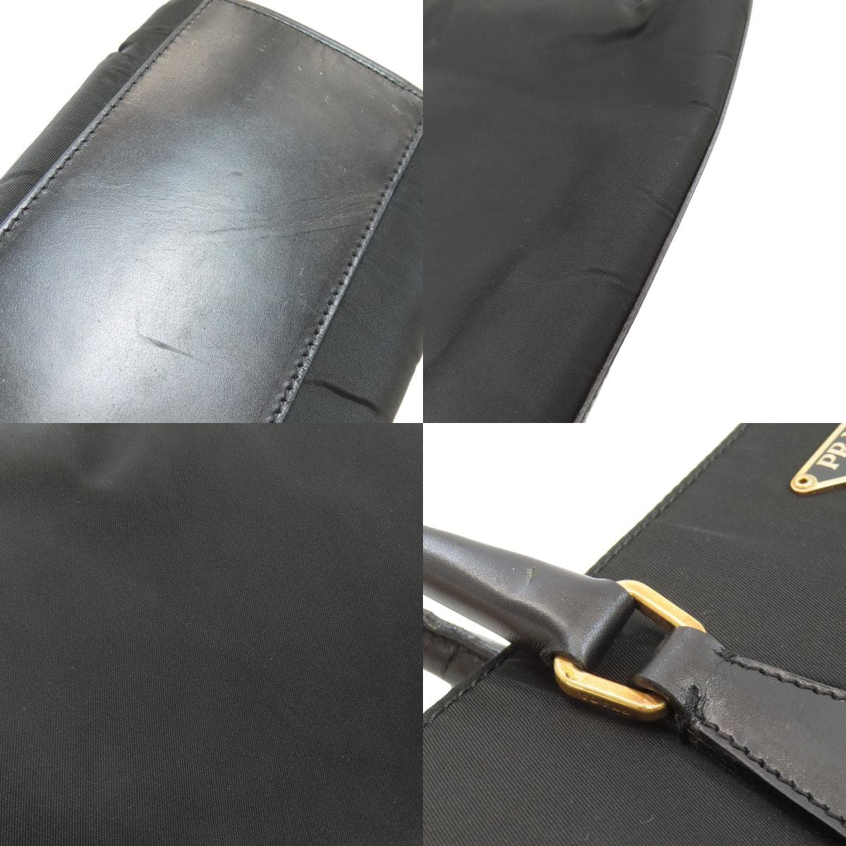 Prada logo hardware tote bag, nylon material, ladies [Used] [PRADA] 8