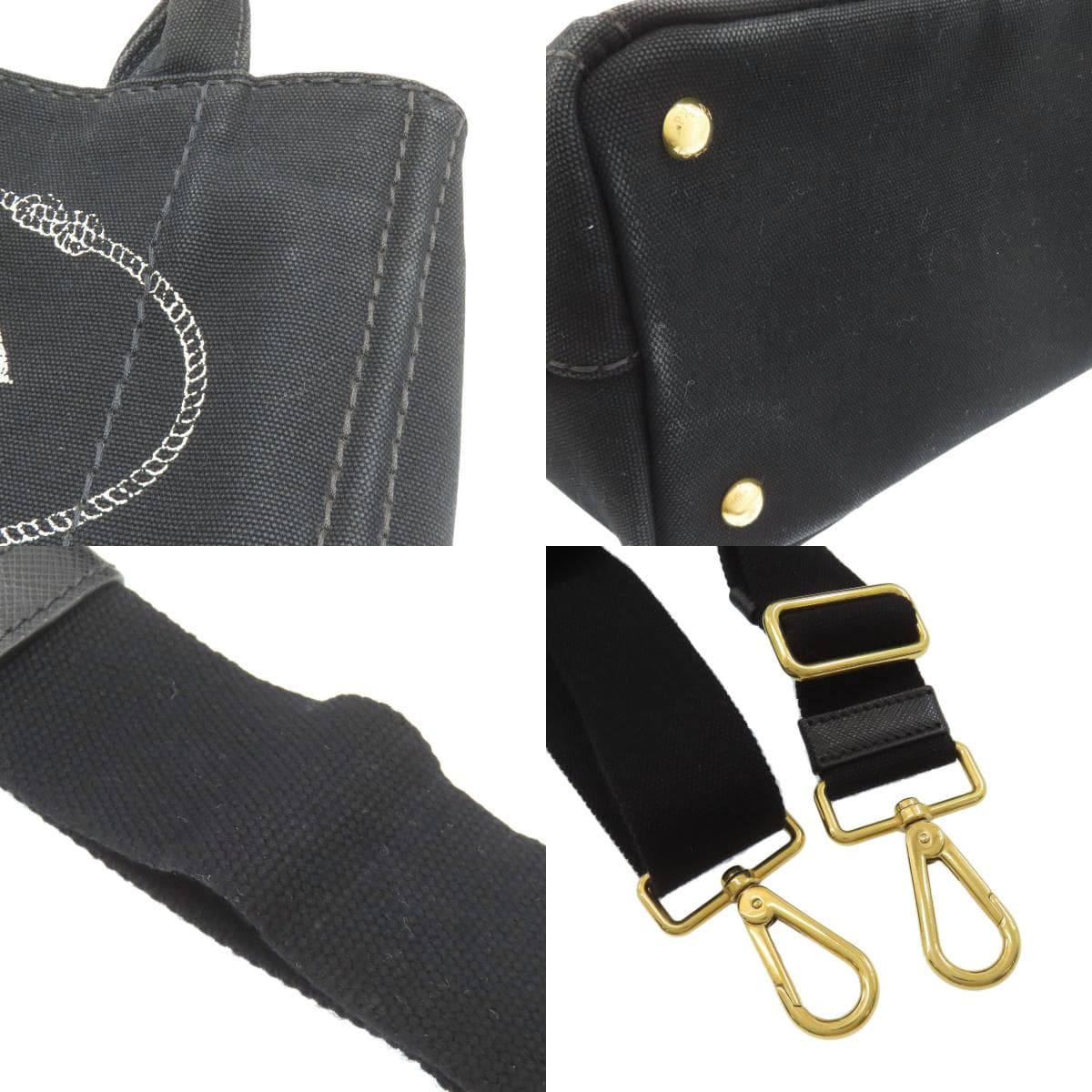 Prada Kanapa Mini 2WAY Handbag Canvas Ladies [Used] [PRADA] 8