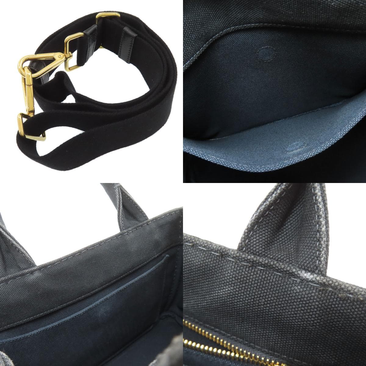 Prada Kanapa Mini 2WAY Handbag Canvas Ladies [Used] [PRADA] 6