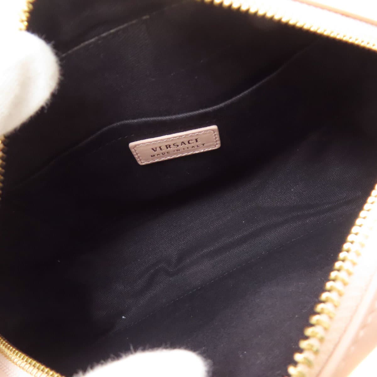 Versace Logo Shoulder Bag Leather for Women [Used] [VERSACE] 5