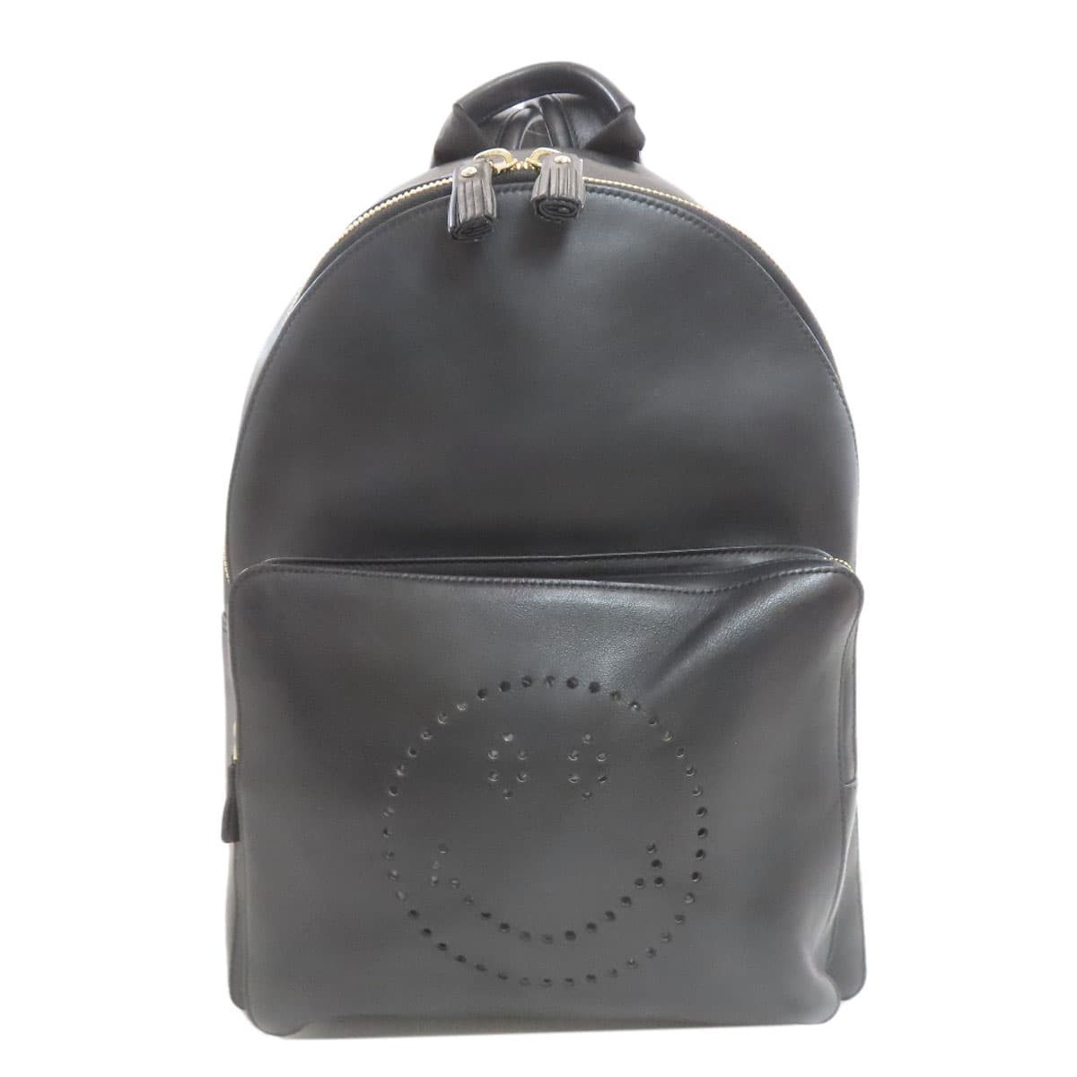 Anya Hindmarch Smiley Backpack Daypack Leather Ladies [Used] [Anya Hindmarch]