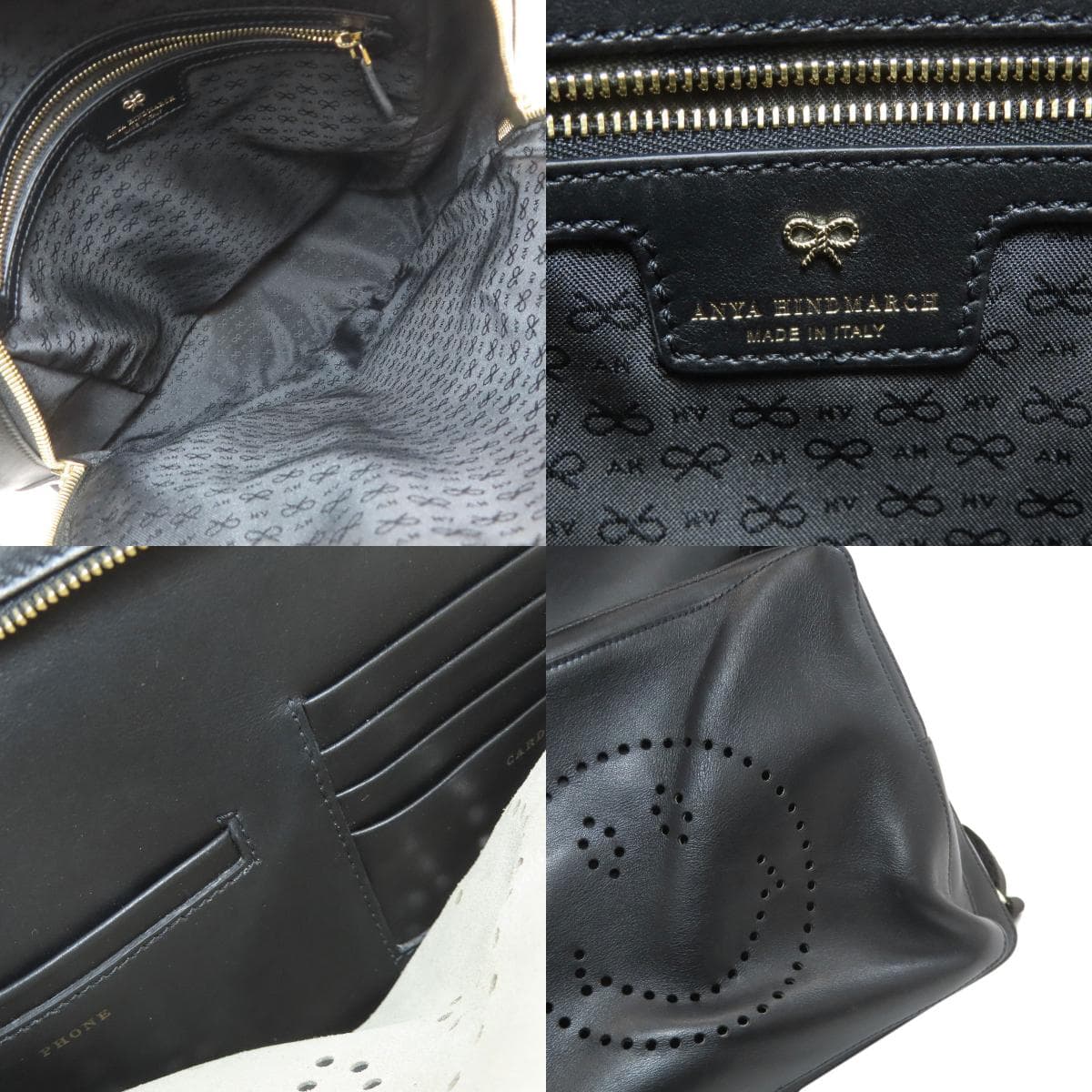 Anya Hindmarch Smiley Backpack Daypack Leather Ladies [Used] [Anya Hindmarch] 5