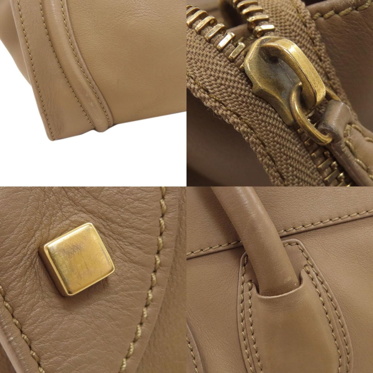 Celine Luggage Mini 2WAY Tote Bag Calf Leather Ladies [Used] [CELINE] 8