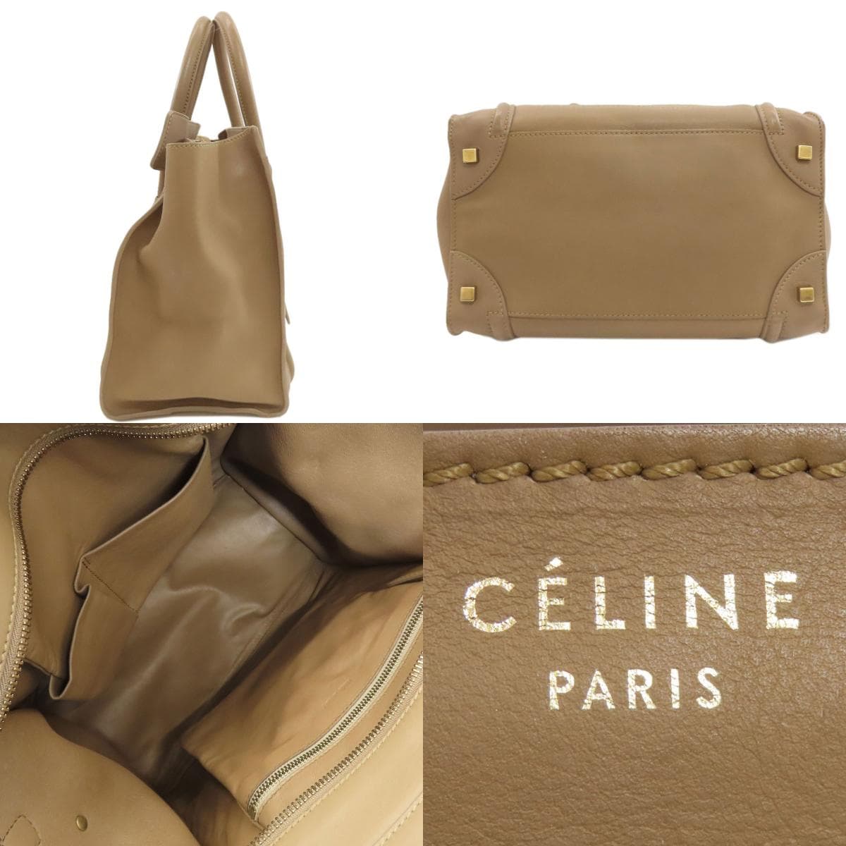 Celine Luggage Mini 2WAY Tote Bag Calf Leather Ladies [Used] [CELINE] 3