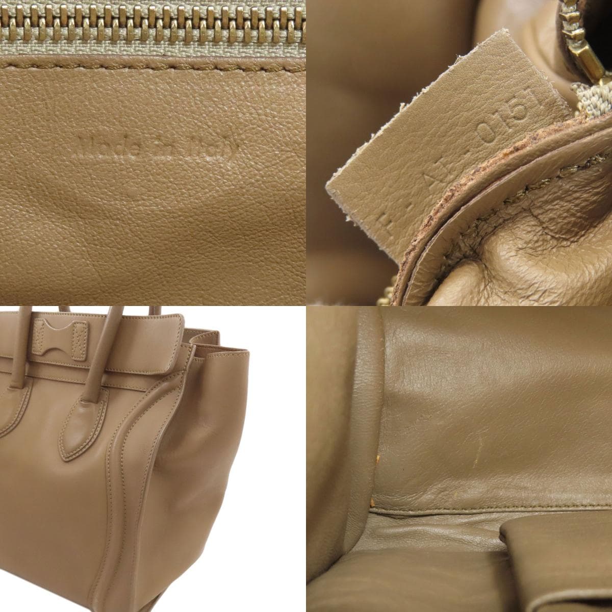 Celine Luggage Mini 2WAY Tote Bag Calf Leather Ladies [Used] [CELINE] 4