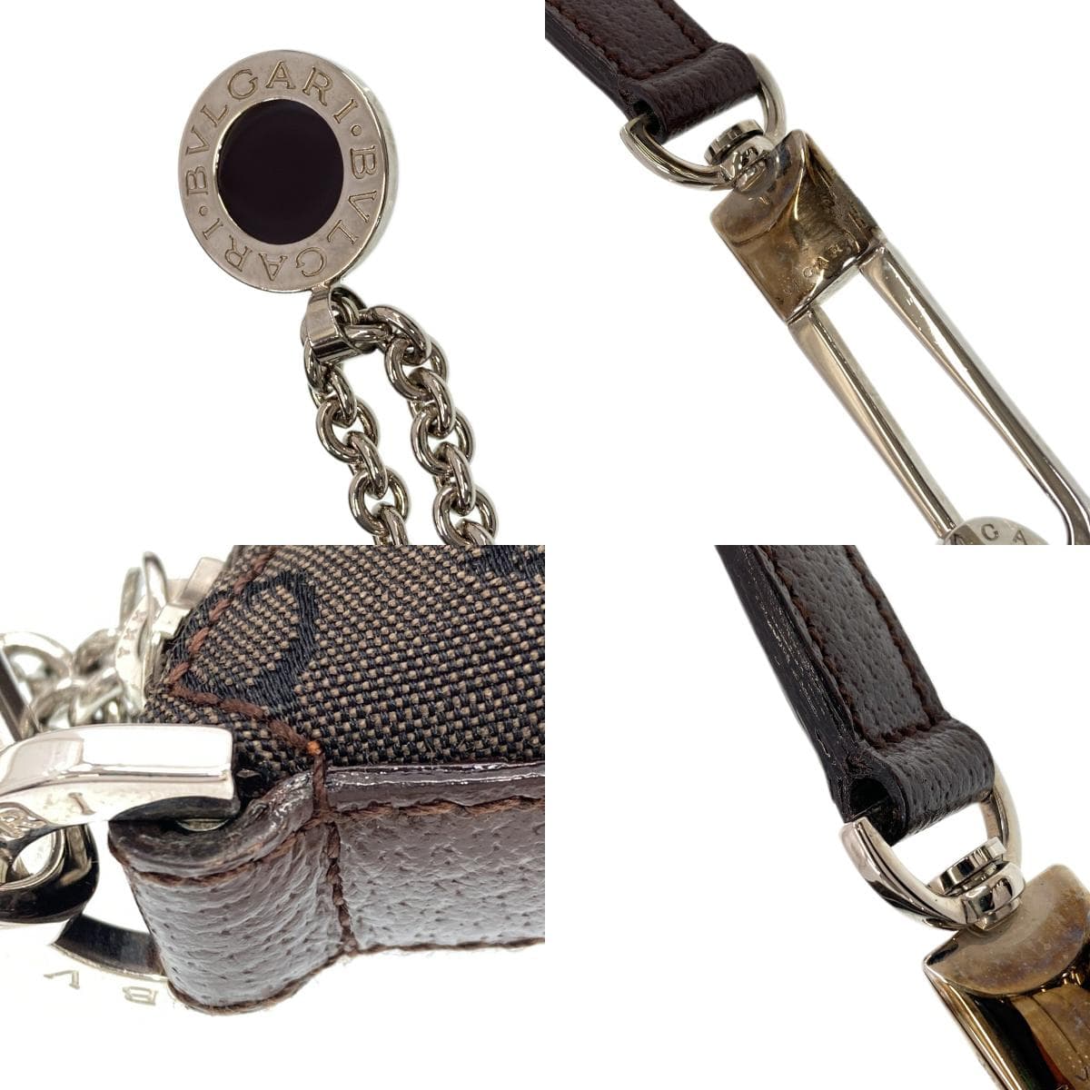 Bulgari Logo Mania Shoulder Bag Canvas Ladies [Used] [BVLGARI] 8