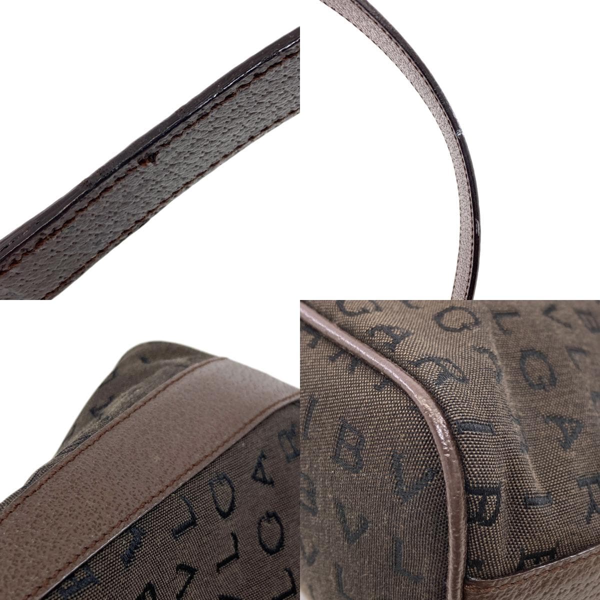 Bulgari Logo Mania Shoulder Bag Canvas Ladies [Used] [BVLGARI] 9