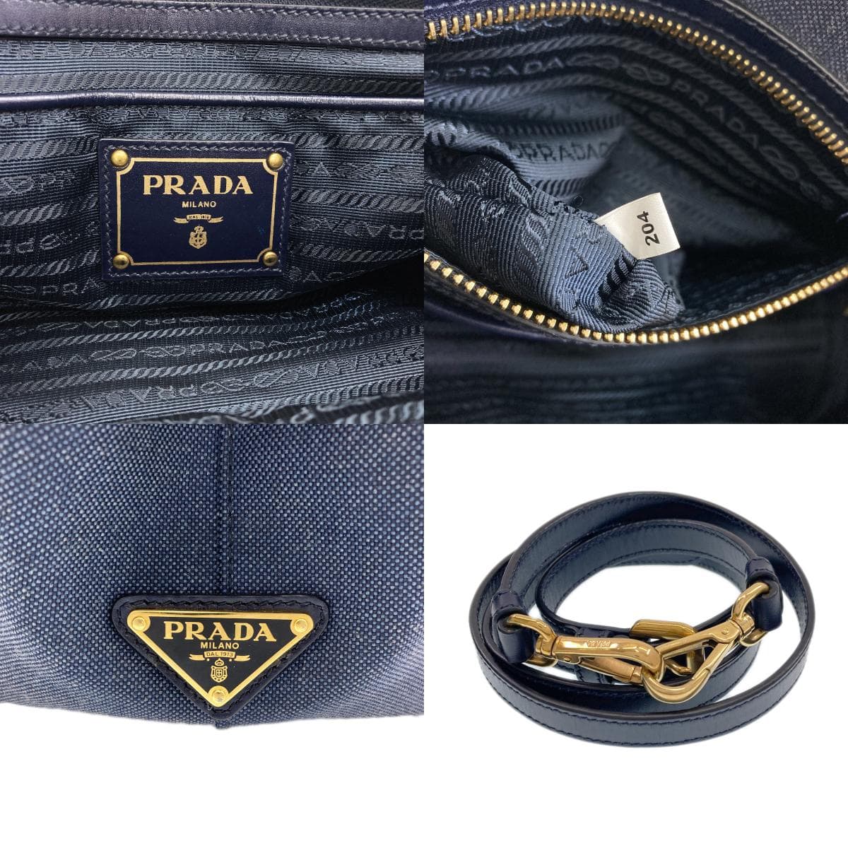 Prada 2WAY Handbag Canvas Ladies [Used] [PRADA] 6