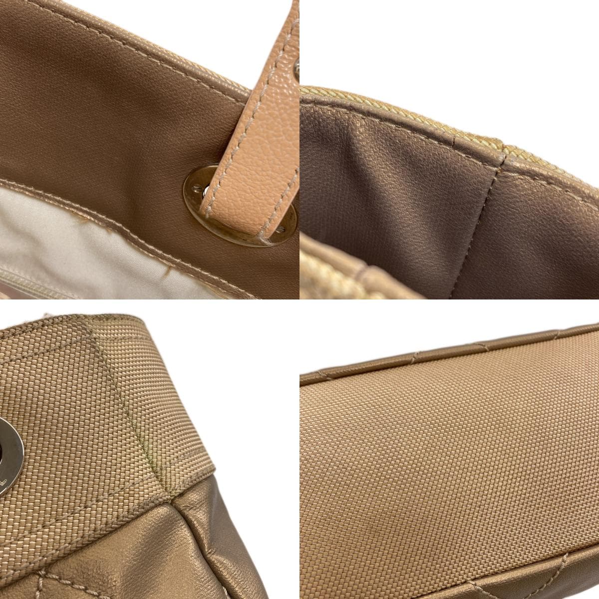 Chanel Paris Biarritz PM Silver Hardware Tote Bag Canvas/Leather Ladies [Used] [CHANEL] 7