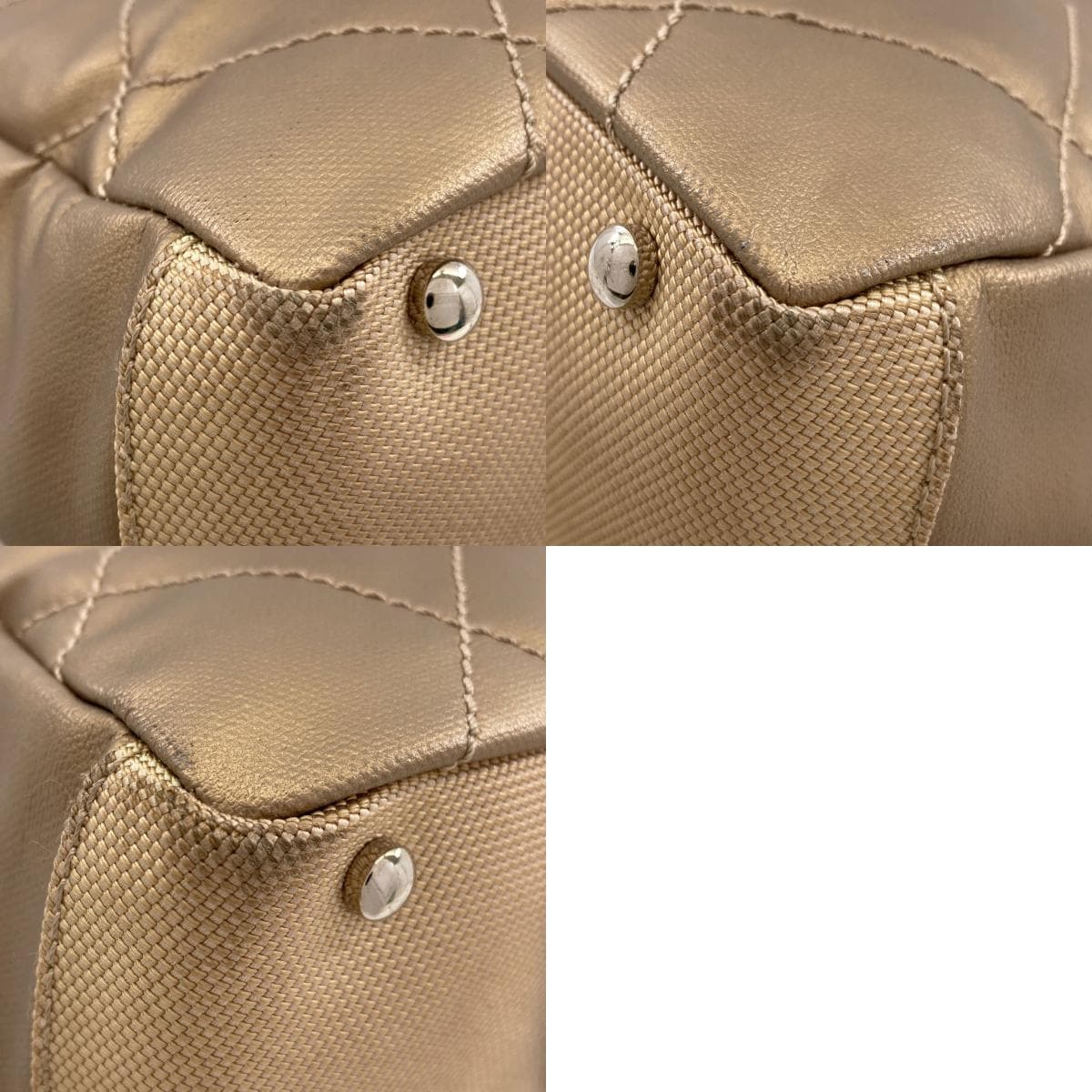 Chanel Paris Biarritz PM Silver Hardware Tote Bag Canvas/Leather Ladies [Used] [CHANEL] 10