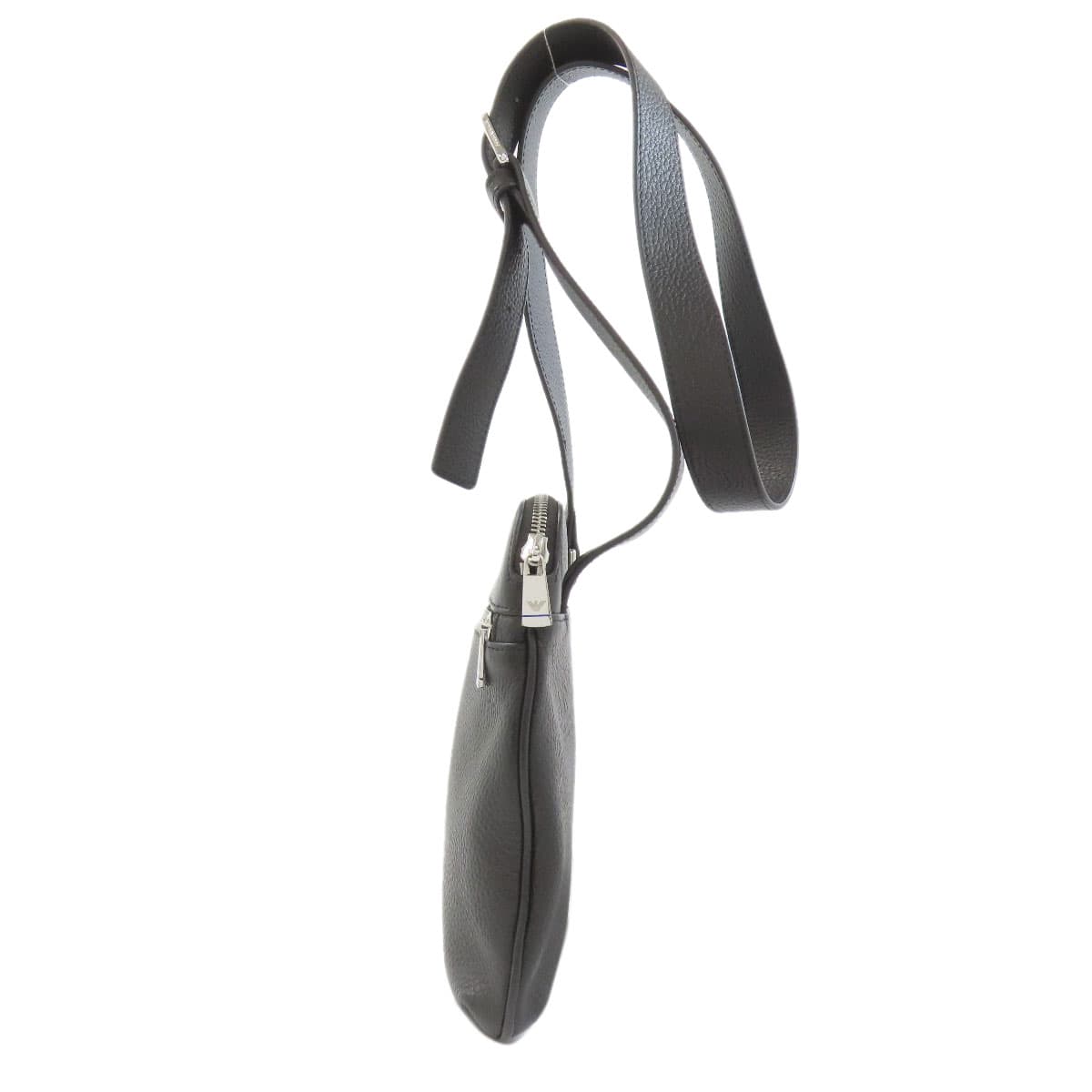 Emporio Armani Logo Shoulder Bag Leather Men's [Used] [Emporio Armani] 3