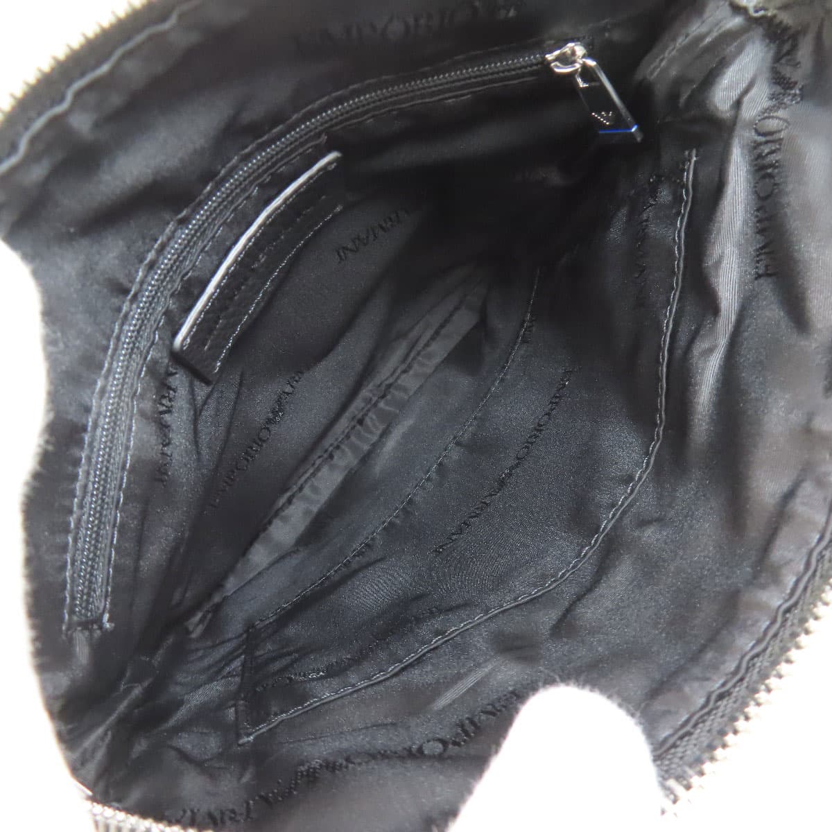 Emporio Armani Logo Shoulder Bag Leather Men's [Used] [Emporio Armani] 5