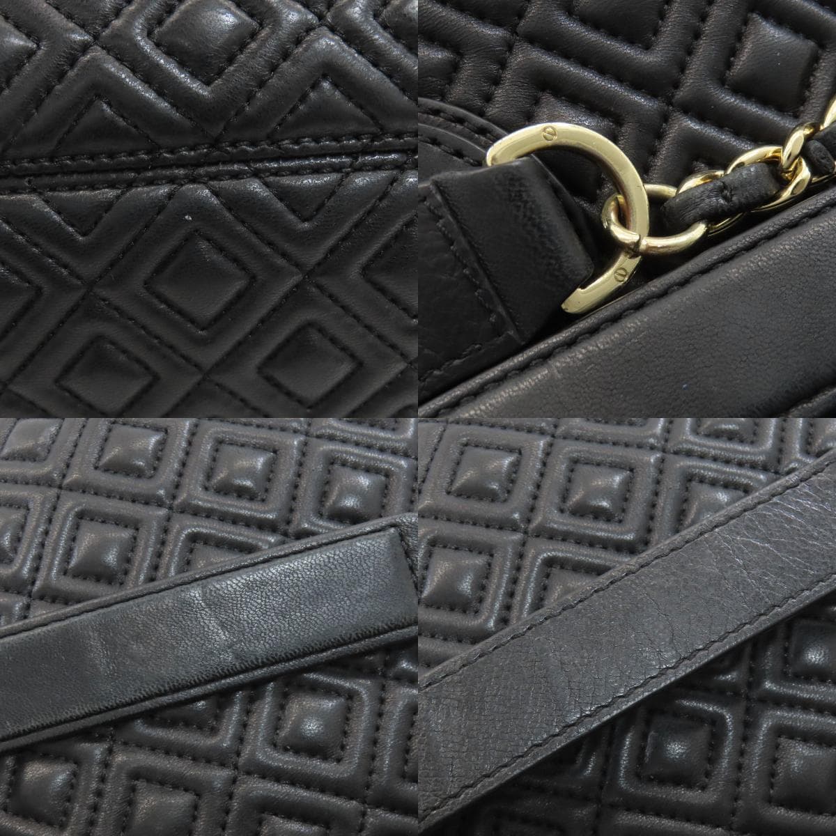 Tory Burch Diamond Stitch Tote Bag Leather Women's [Used] [Tory Burch] 9