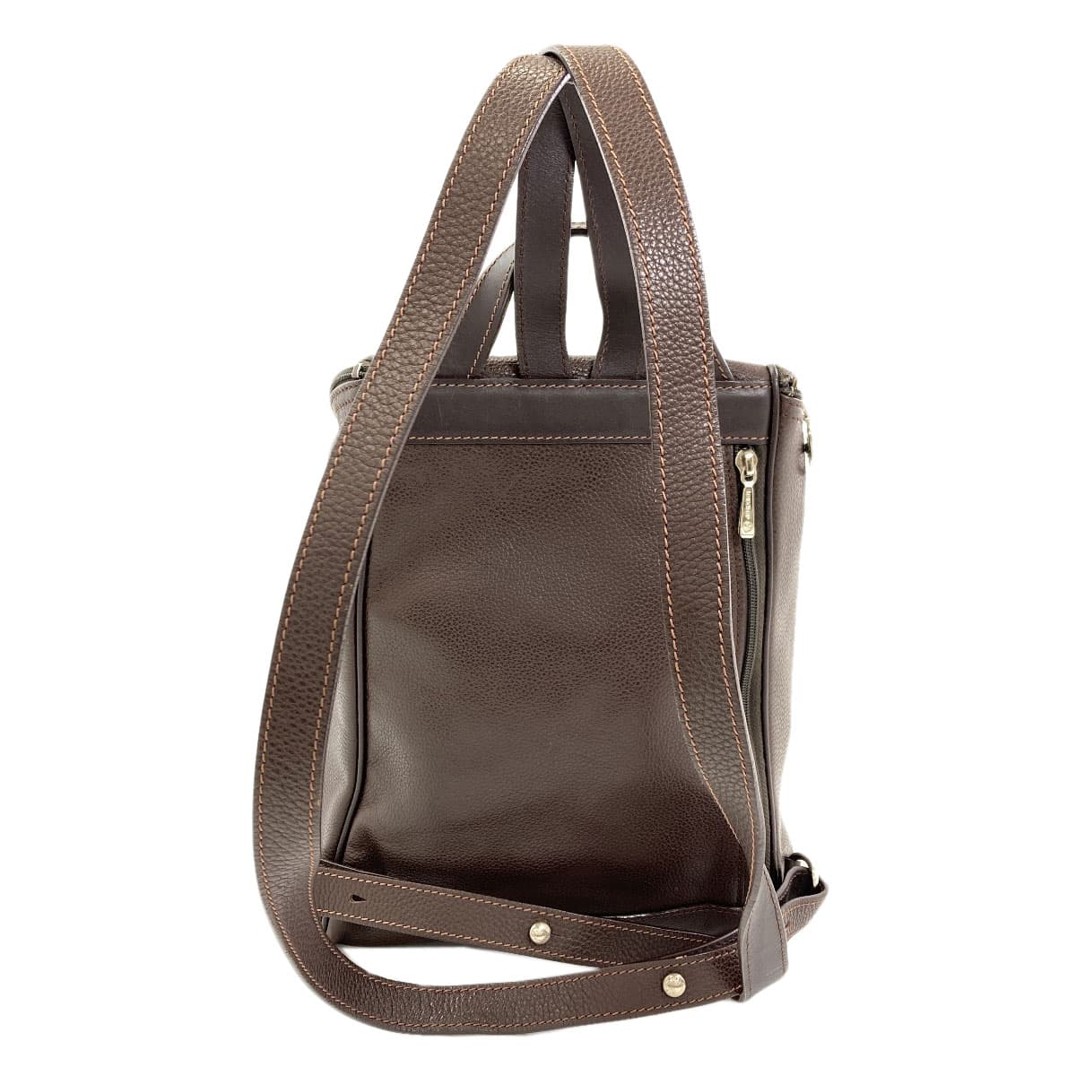 Longchamp Logo Backpack/Daypack Leather for Women [Used] [Longchamp] 2