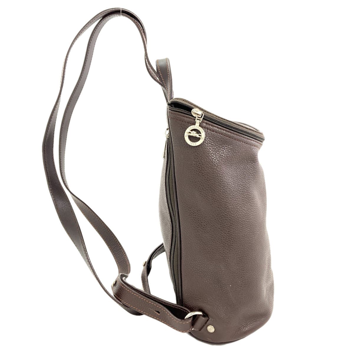 Longchamp Logo Backpack/Daypack Leather for Women [Used] [Longchamp] 3