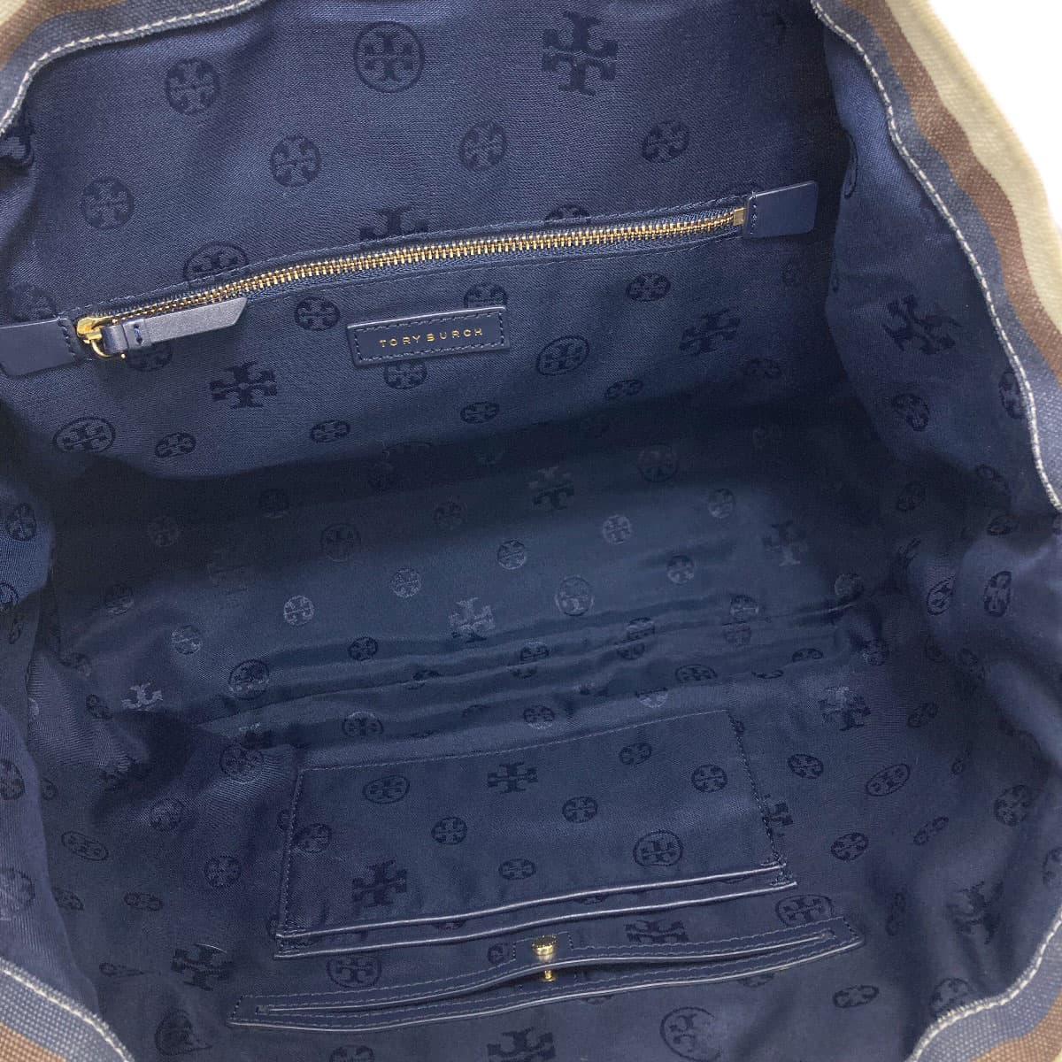 Tory Burch Border Tote Bag Canvas Ladies [Used] [Tory Burch] 5