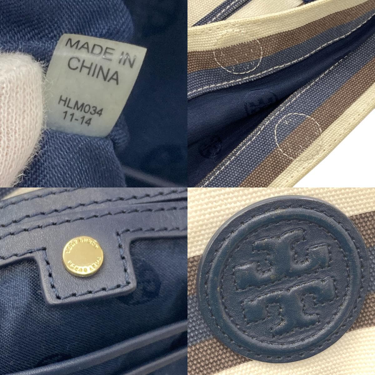 Tory Burch Border Tote Bag Canvas Ladies [Used] [Tory Burch] 7