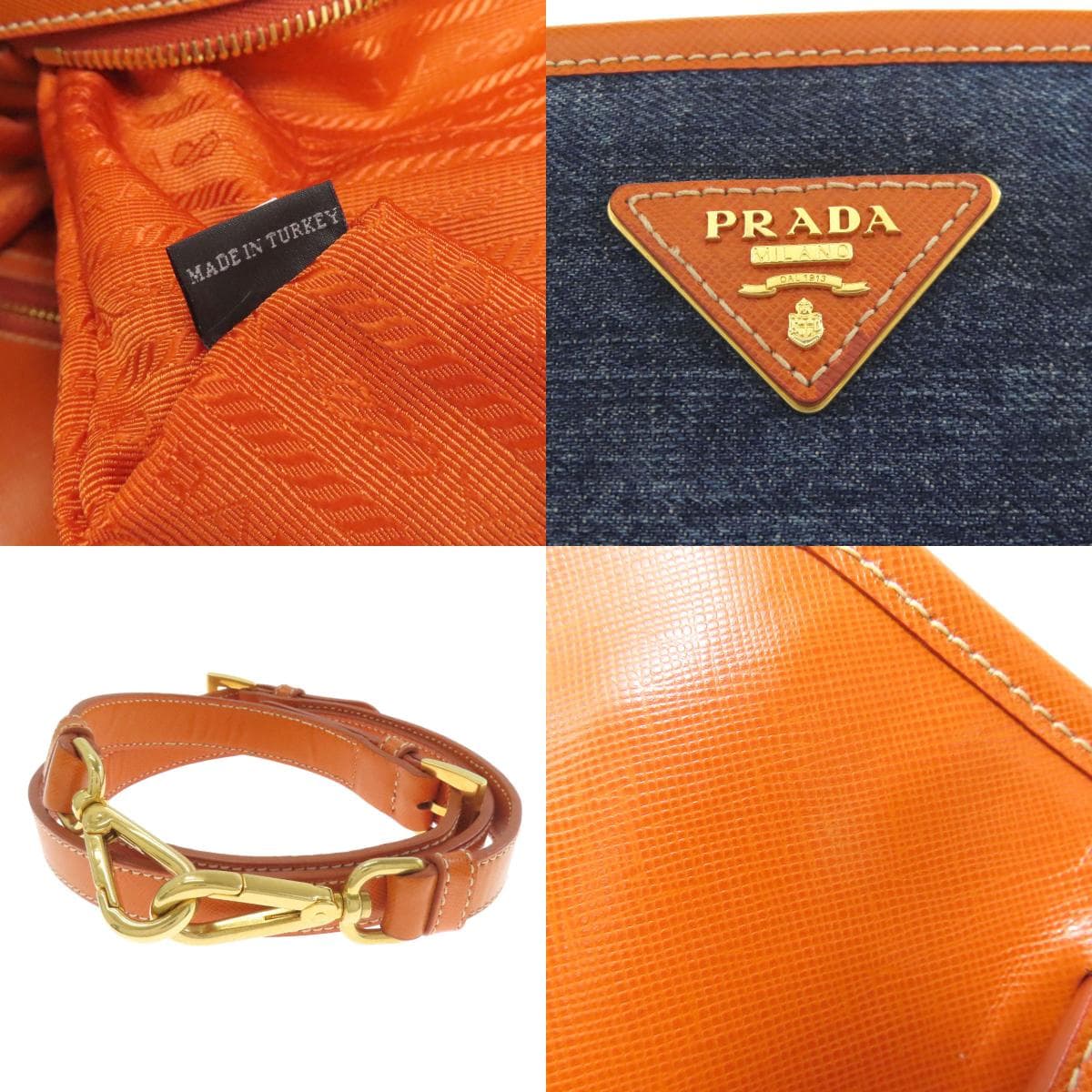 Prada BN2254 2WAY Handbag Canvas/Leather for Women [Used] [PRADA] BN2254 5