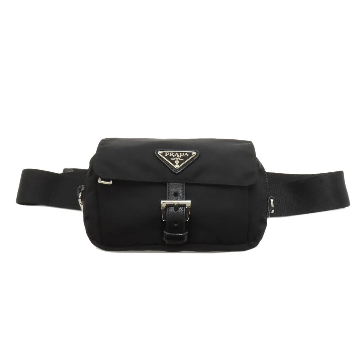 Prada logo hardware hip bag/waist bag made of nylon material for women [Used] [PRADA]