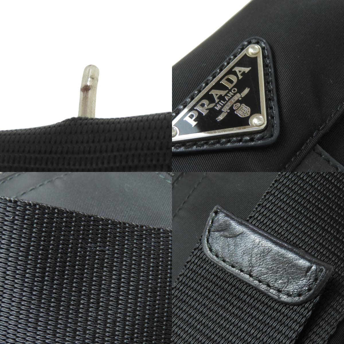 Prada logo hardware hip bag/waist bag made of nylon material for women [Used] [PRADA] 9