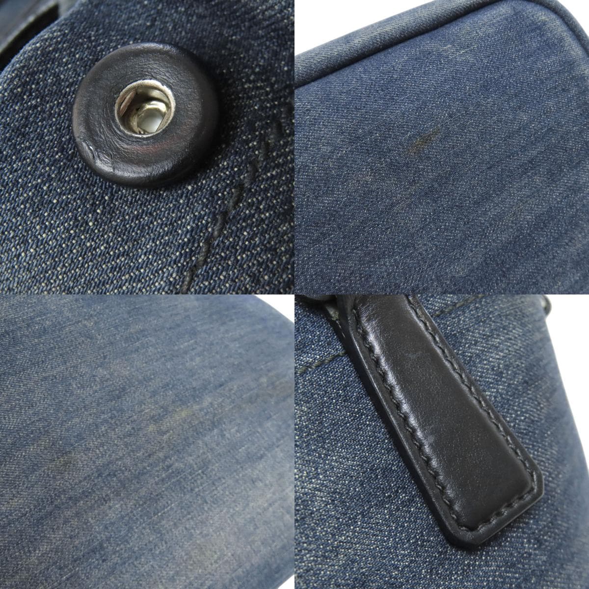 Prada Logo Tote Bag Denim Ladies [Used] [PRADA] 8