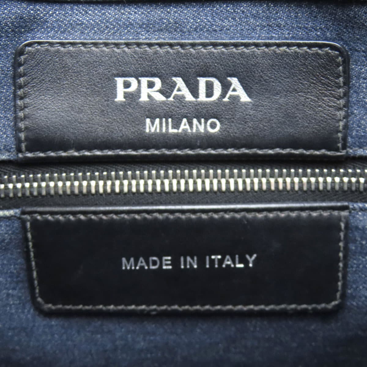 Prada Logo Tote Bag Denim Ladies [Used] [PRADA] 6