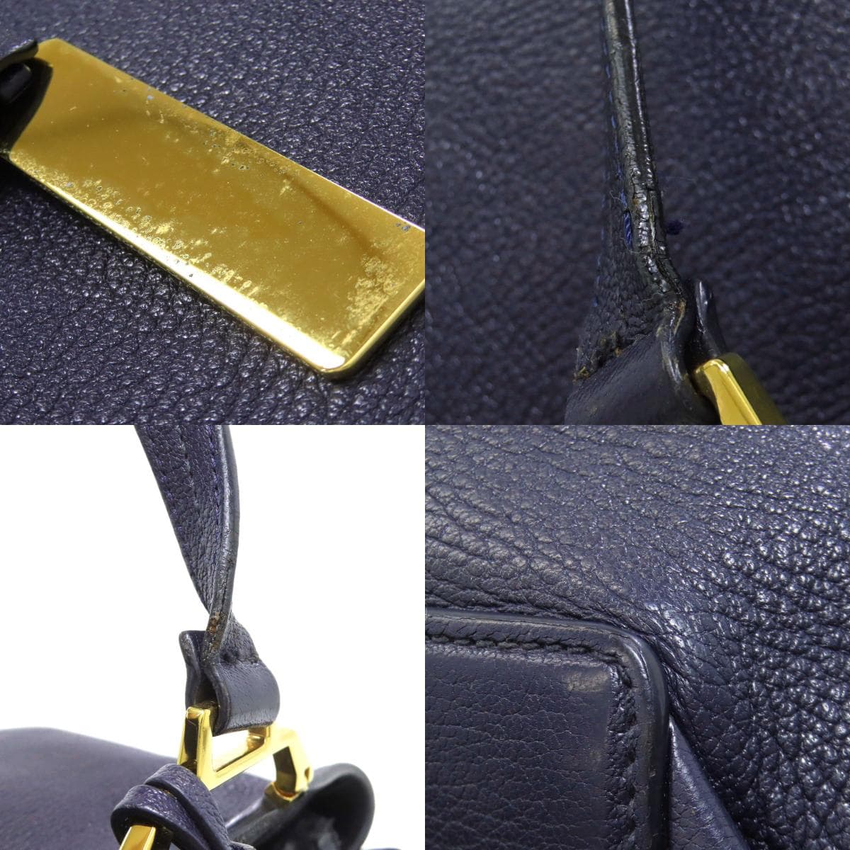 Miu Miu Logo Tote Bag Leather Ladies [Used] [MIUMIU] 9