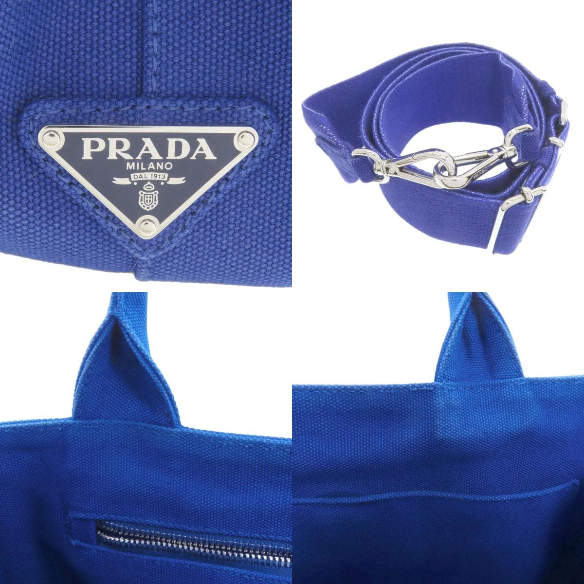 Prada Canapa Mini 2WAY Handbag Canvas Ladies [Used] [PRADA] 6