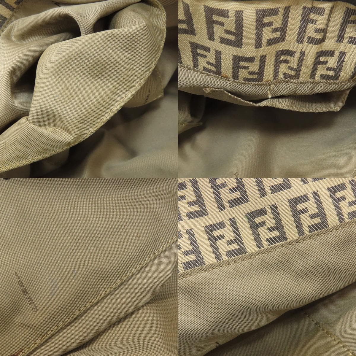 Fendi Zucchino Pattern Tote Bag Canvas/Leather Ladies [Used] [FENDI] 7