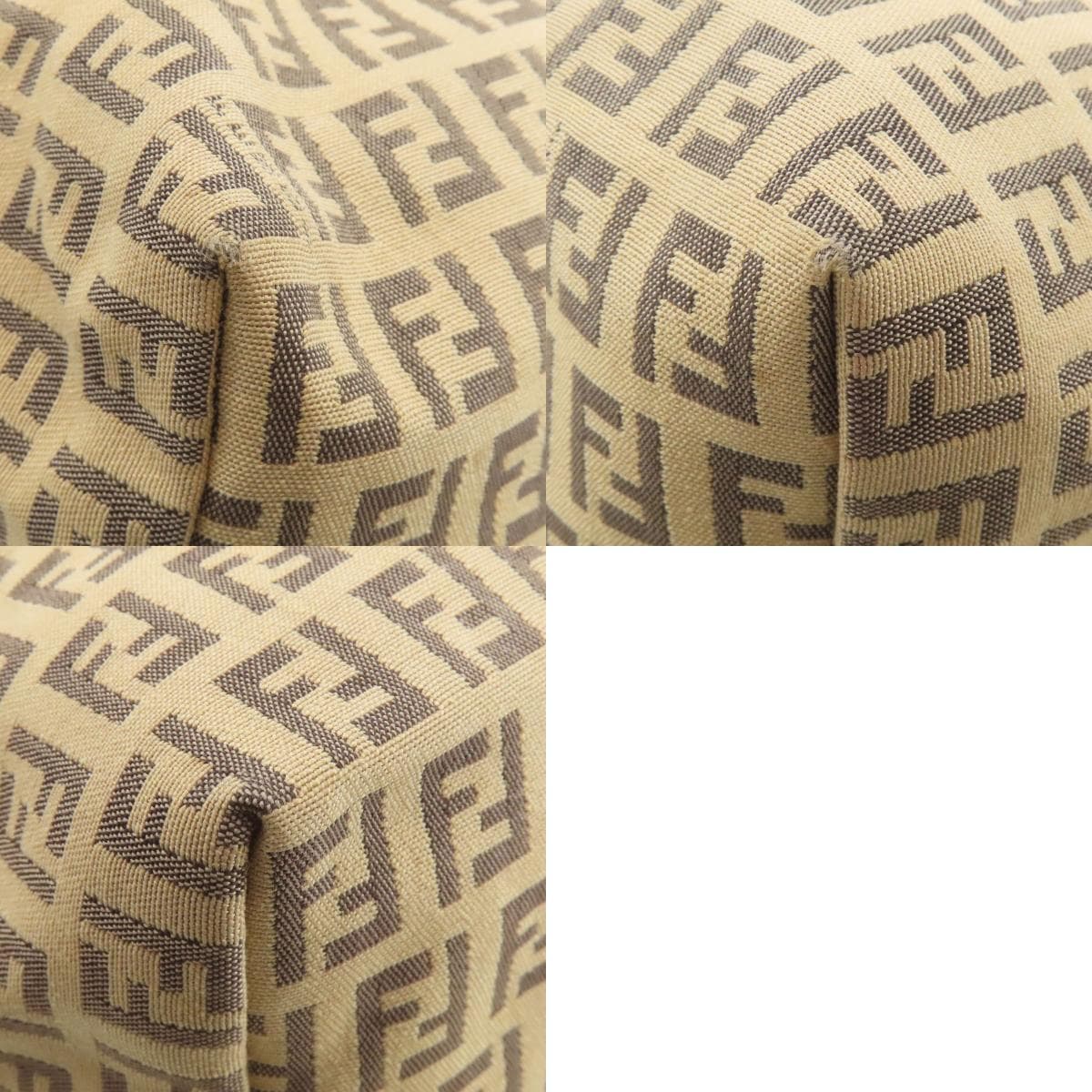 Fendi Zucchino Pattern Tote Bag Canvas/Leather Ladies [Used] [FENDI] 10