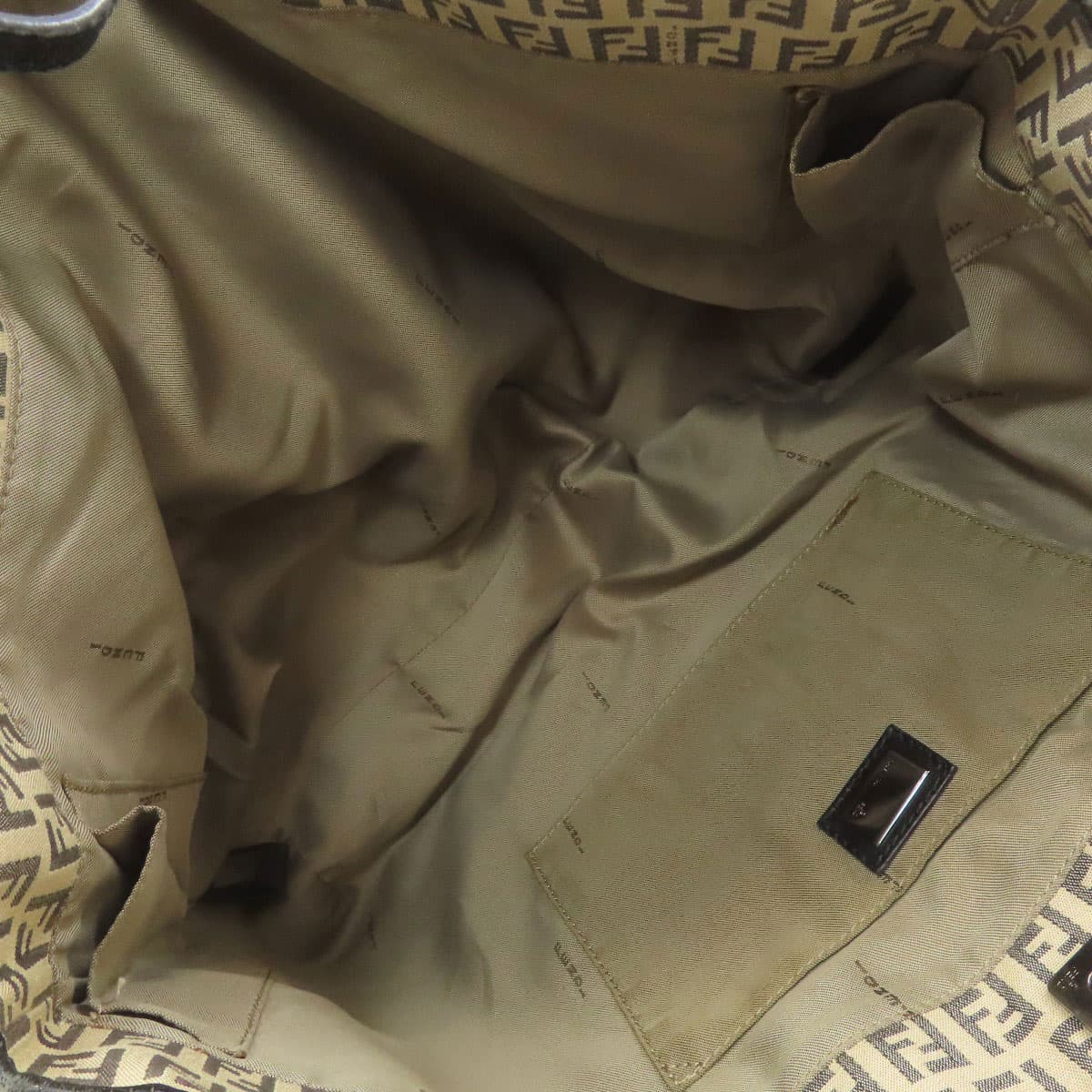 Fendi Zucchino Pattern Tote Bag Canvas/Leather Ladies [Used] [FENDI] 5