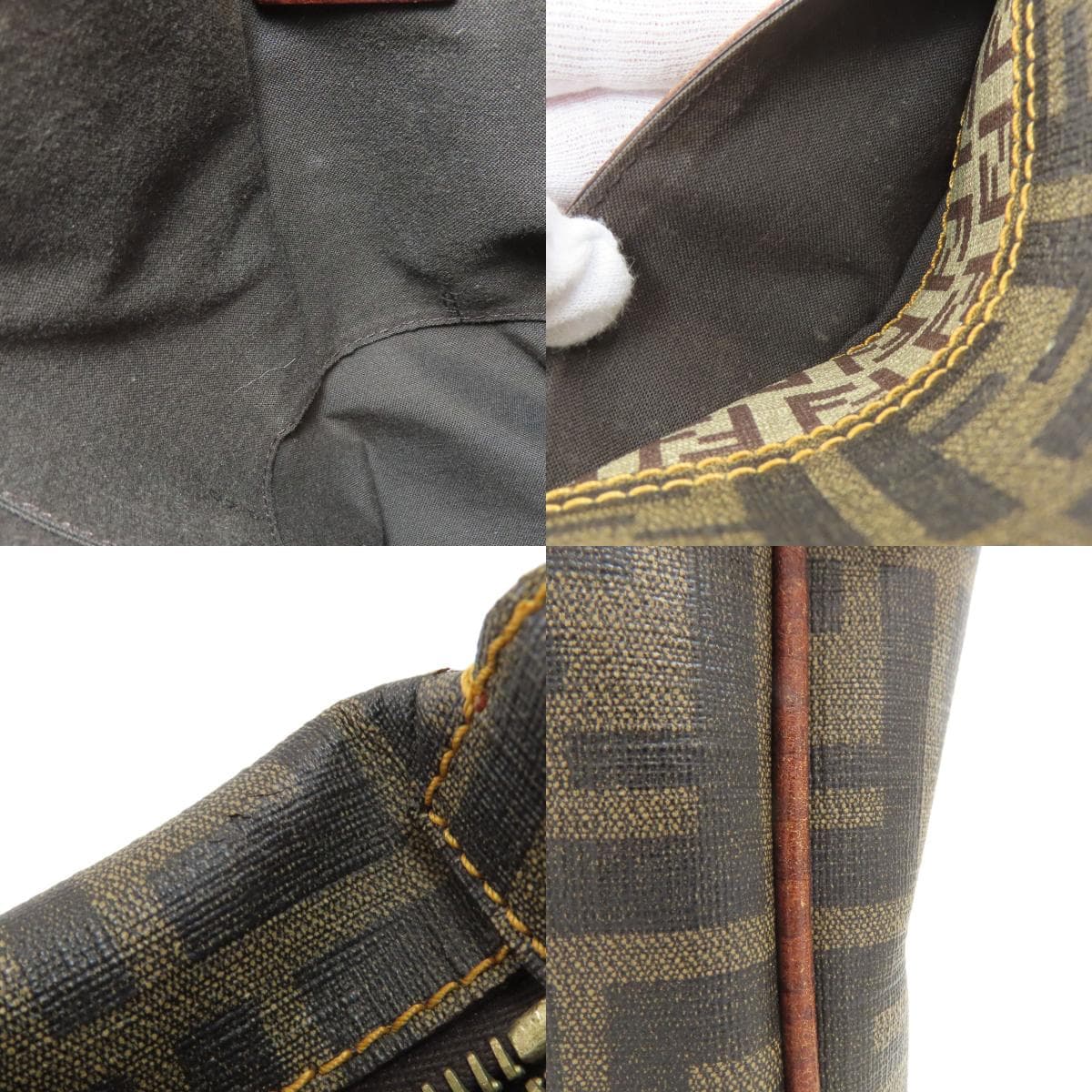 Fendi Zucchino pattern Zukkino shoulder bag PVC ladies [Used] [FENDI] 7