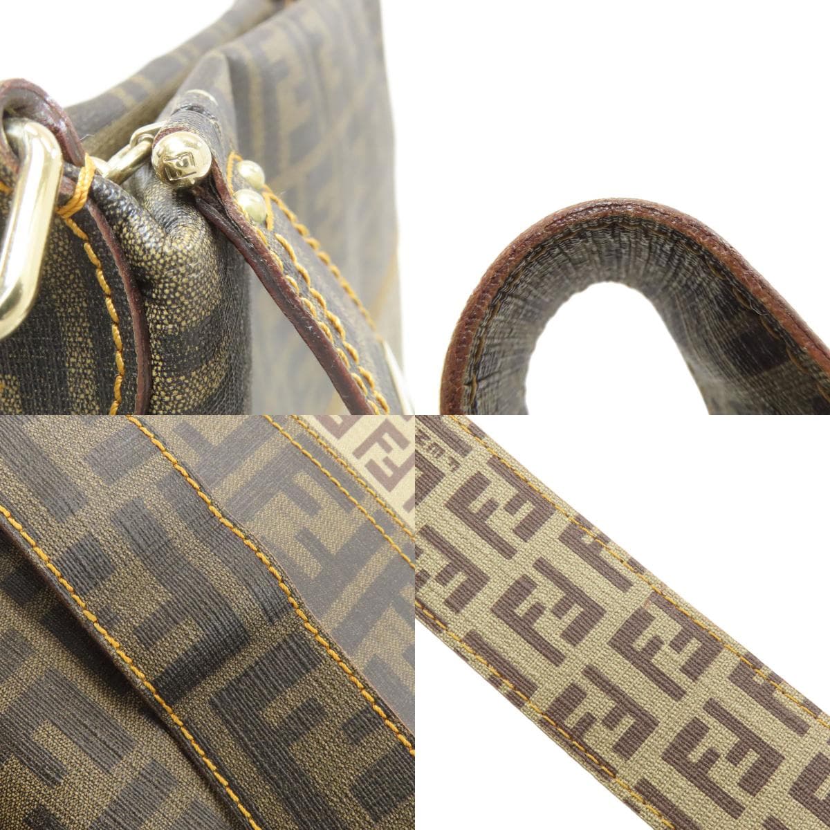 Fendi Zucchino pattern Zukkino shoulder bag PVC ladies [Used] [FENDI] 9