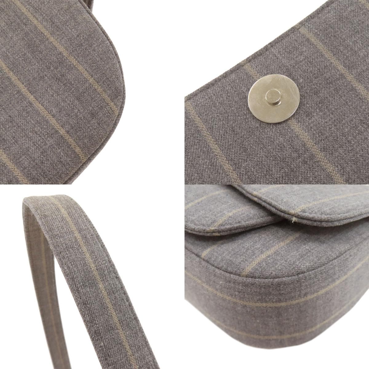 BALLY One Shoulder Stripe Shoulder Bag Canvas Ladies [Used] [BALLY] 9