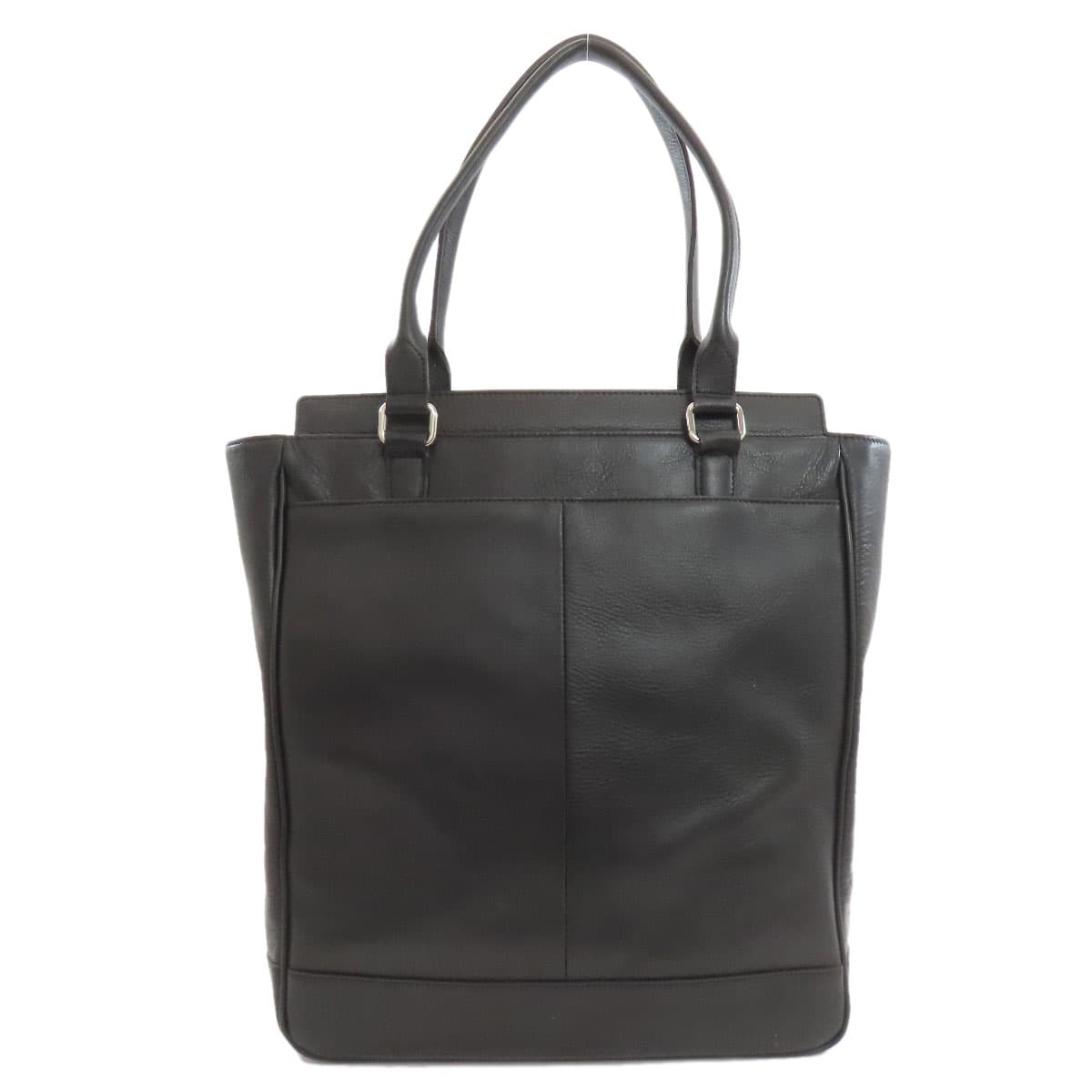 Burberry Check Pattern Tote Bag Leather Ladies [Used] [BURBERRY] 2