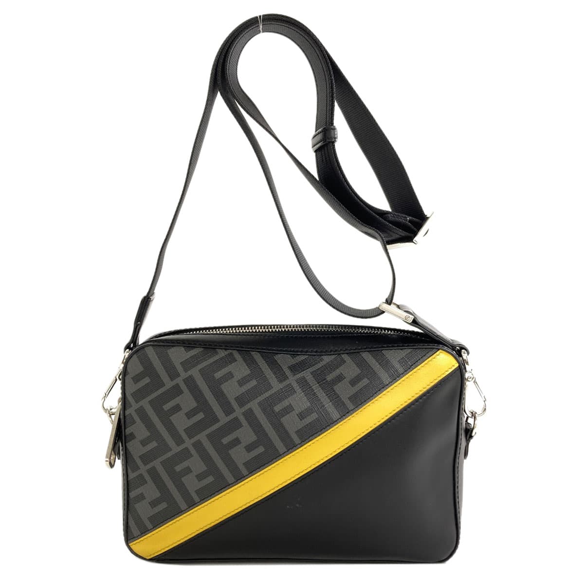 Fendi Diagonal Camera Case Shoulder Bag Leather/PVC for Women [Used] [FENDI]
