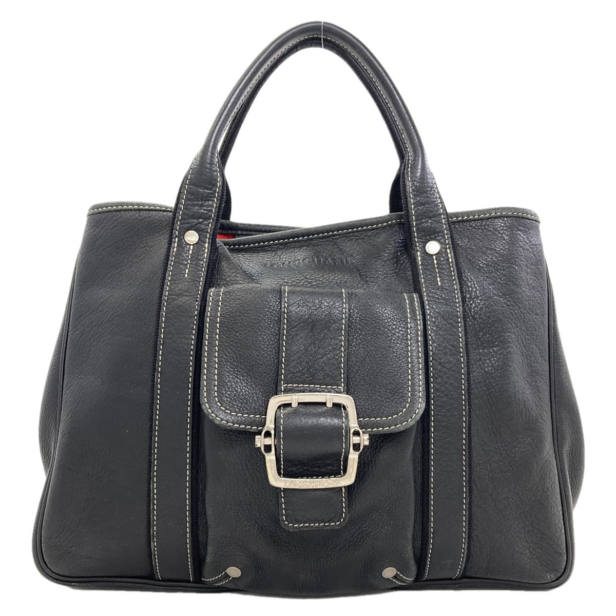 Longchamp Logo Handbag Leather Ladies [Used] [Longchamp]