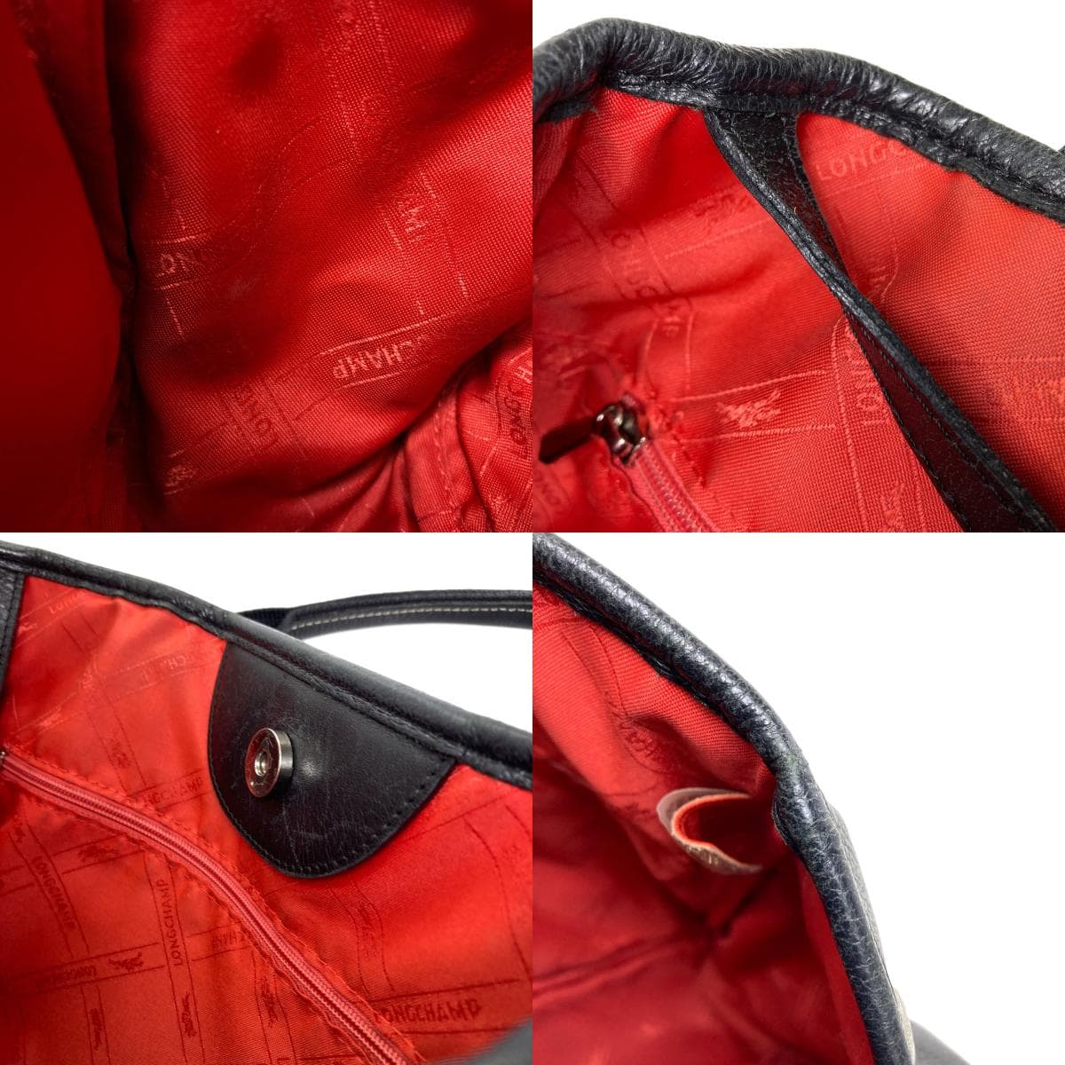 Longchamp Logo Handbag Leather Ladies [Used] [Longchamp] 6