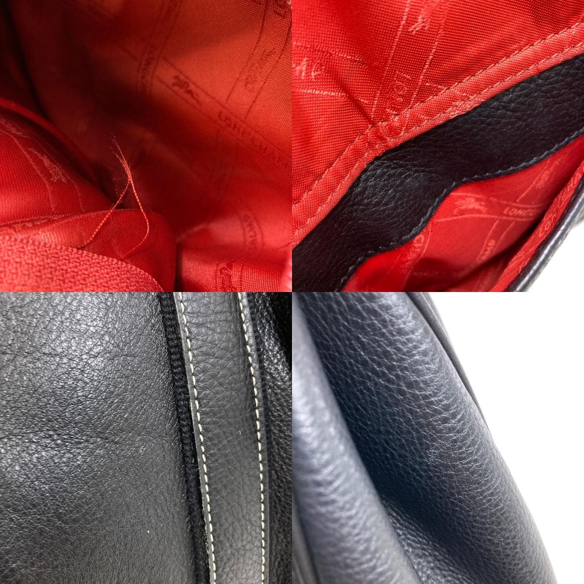 Longchamp Logo Handbag Leather Ladies [Used] [Longchamp] 7