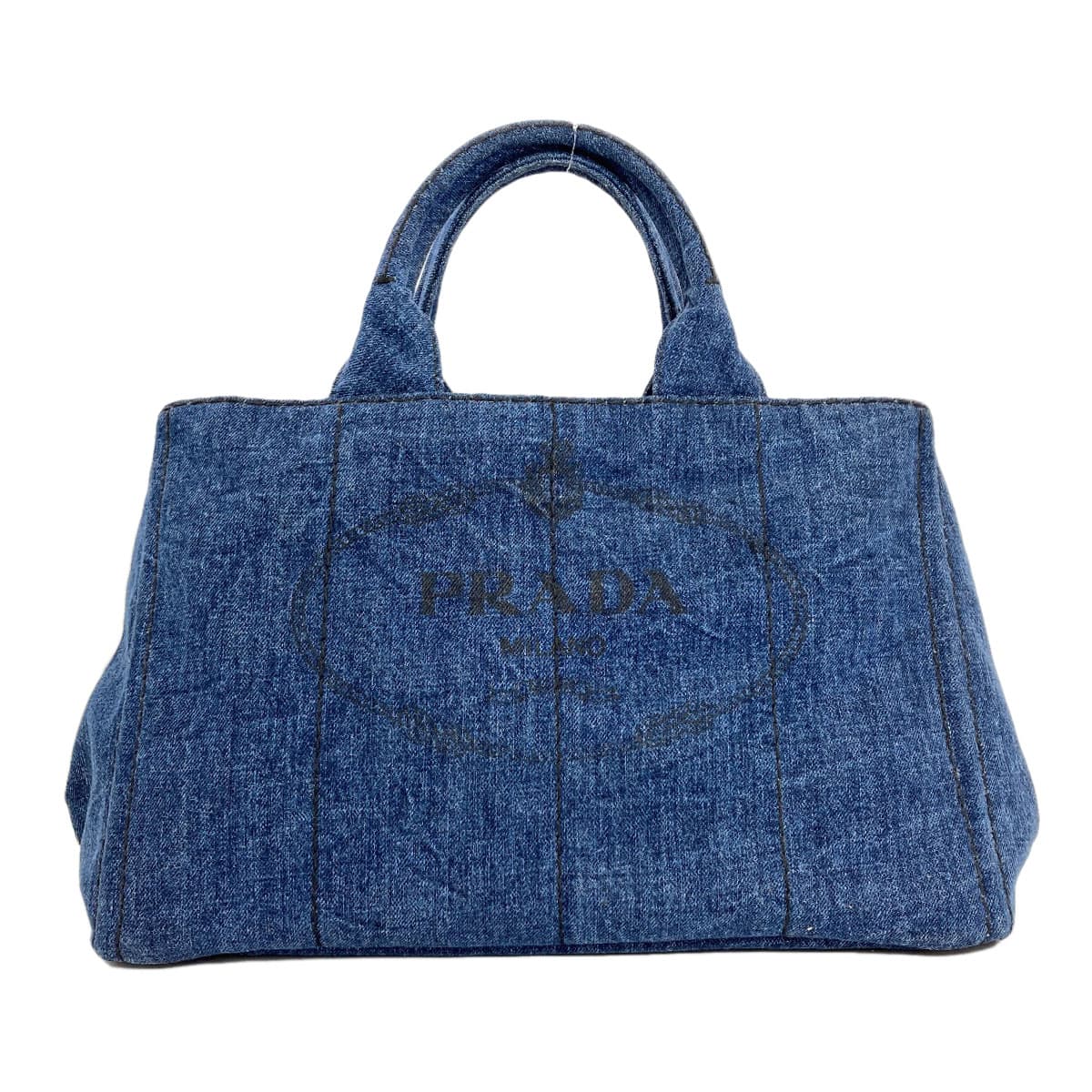 Prada B2642B Canapa Tote Bag Denim Ladies [Used] [PRADA] B2642B