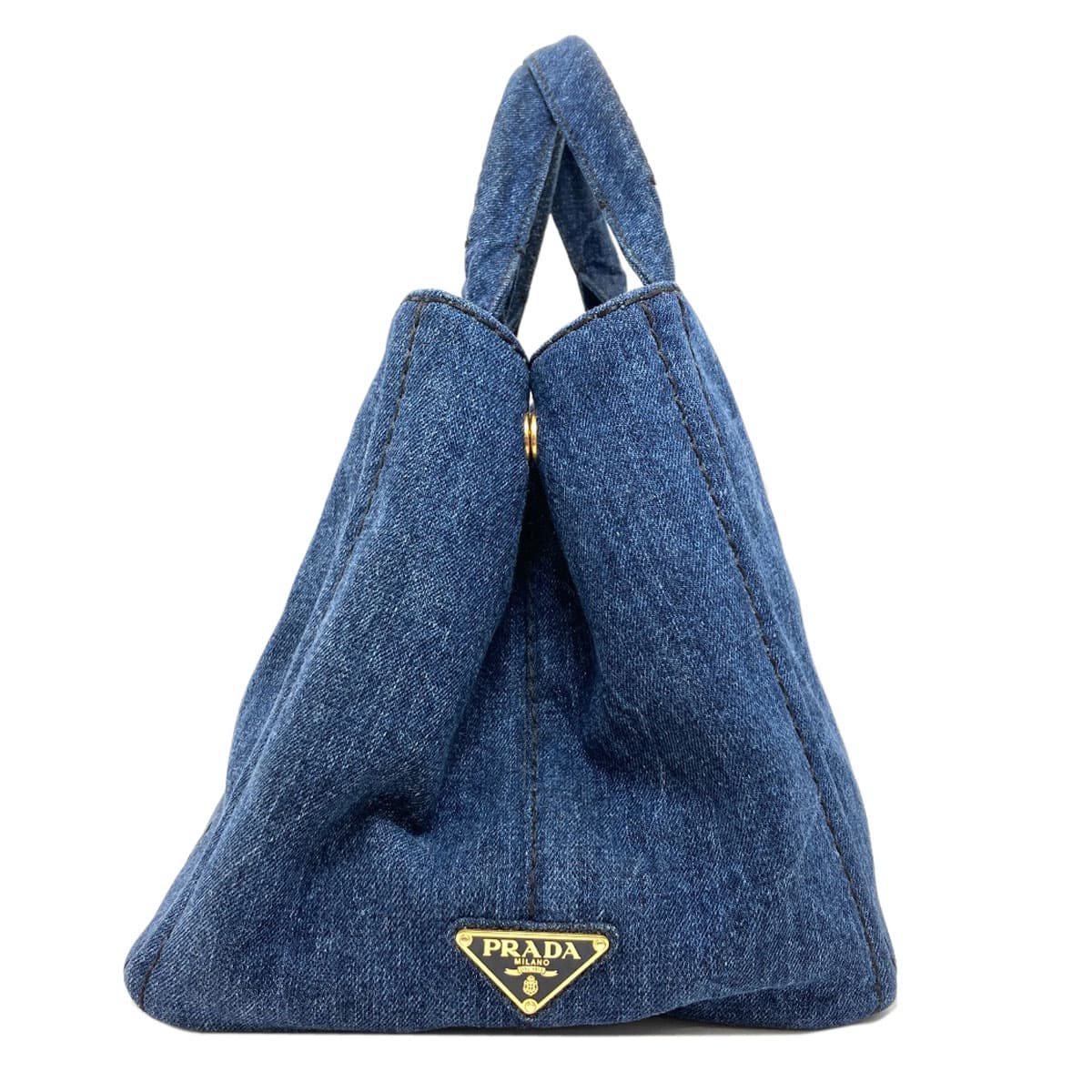 Prada B2642B Canapa Tote Bag Denim Ladies [Used] [PRADA] B2642B 3