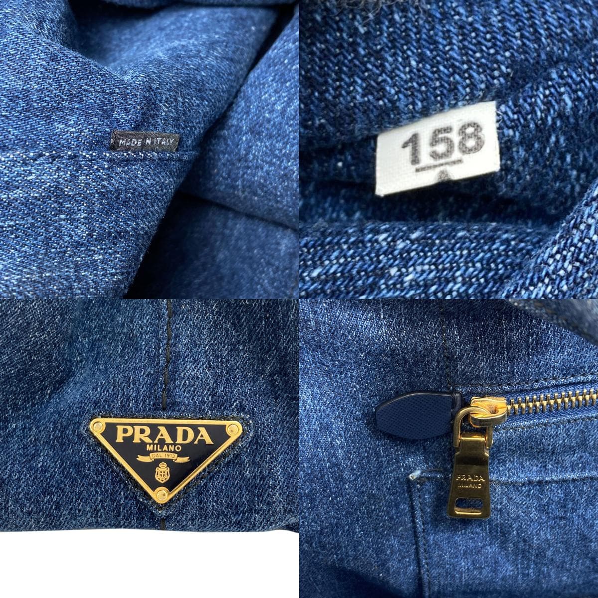 Prada B2642B Canapa Tote Bag Denim Ladies [Used] [PRADA] B2642B 8