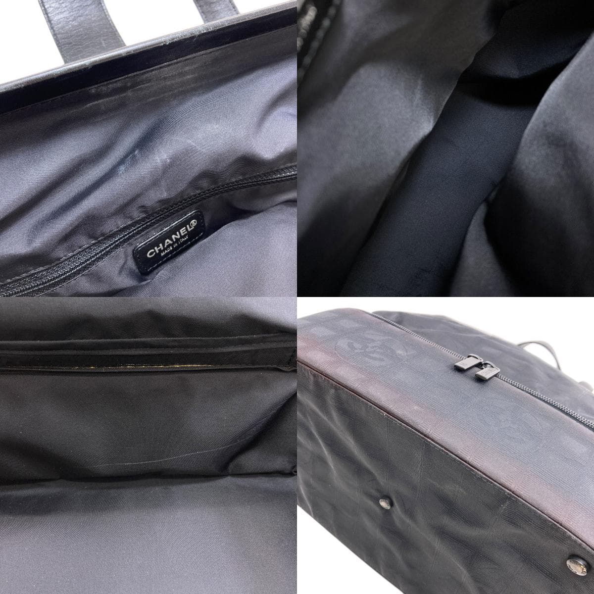 Chanel Neutral Travel Line Tote Bag Nylon Jacquard Ladies [Used] [CHANEL] 7