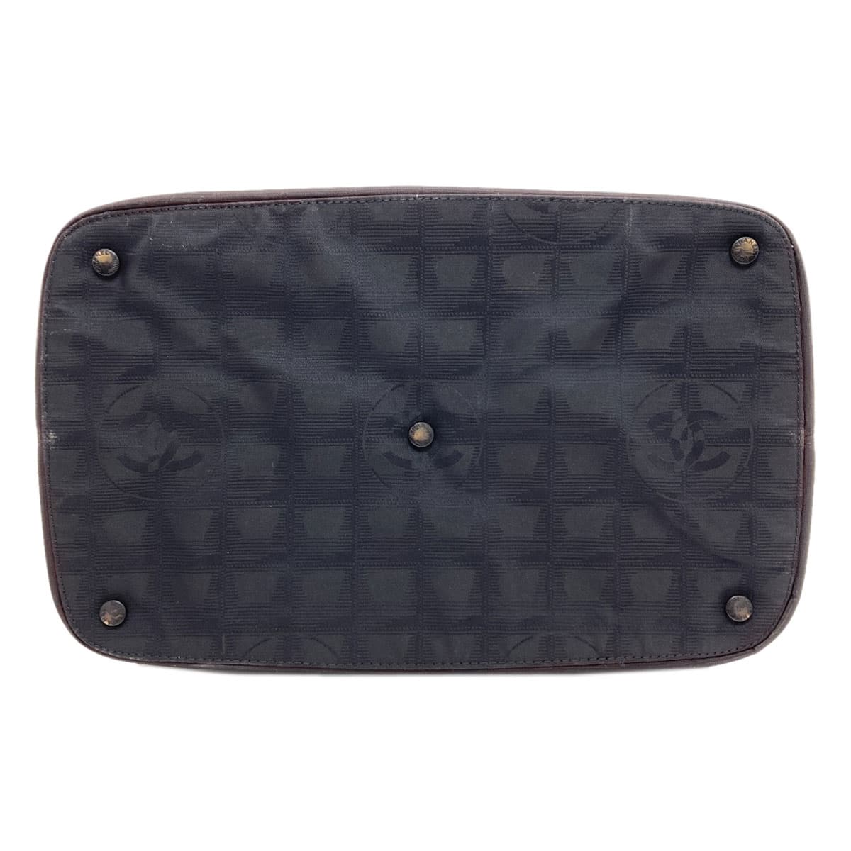 Chanel Neutral Travel Line Tote Bag Nylon Jacquard Ladies [Used] [CHANEL] 4